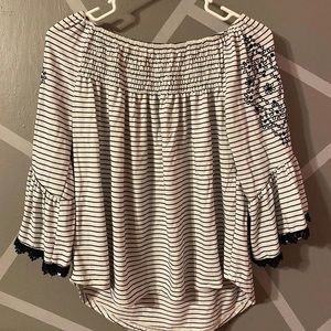 Off the shoulder shirt